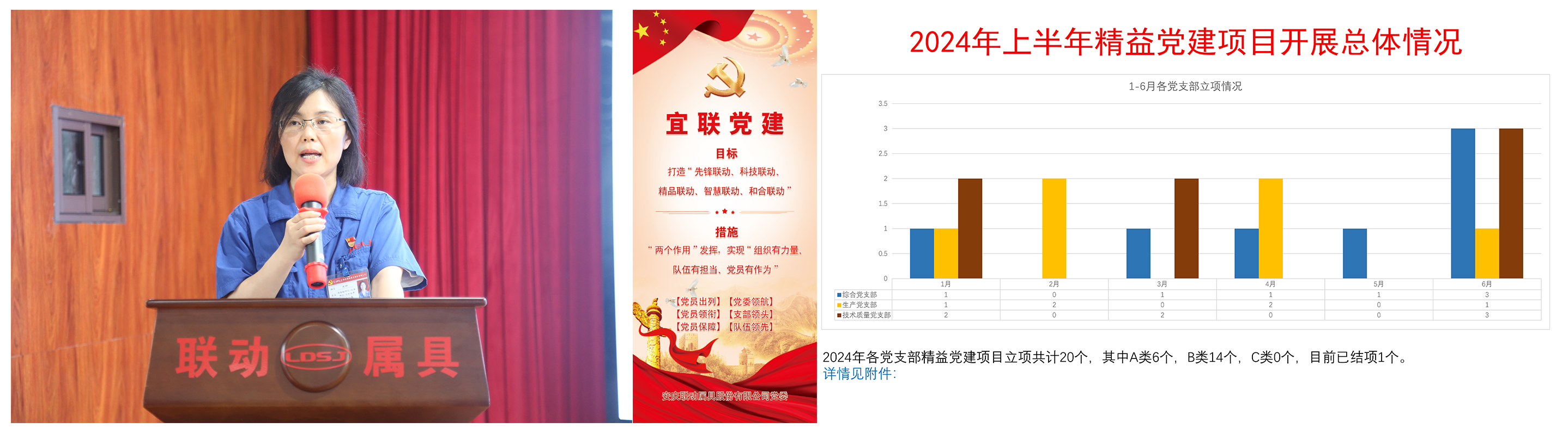 公司党委副书记、纪委书记王丽解读“宜联党建”品牌并通报2024年上半年精益党建项目开展情况.png